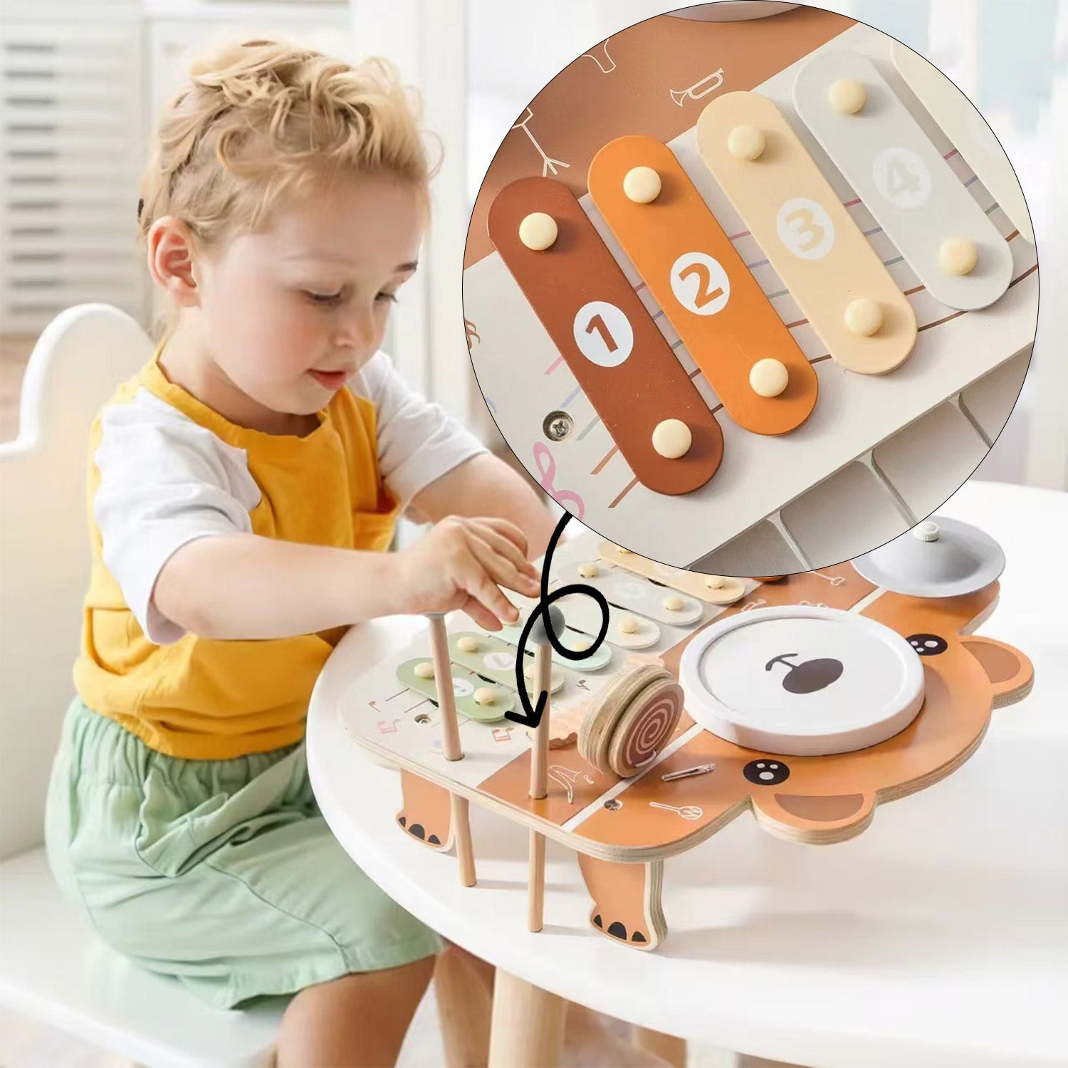 6-in-1 Wood Xylophone