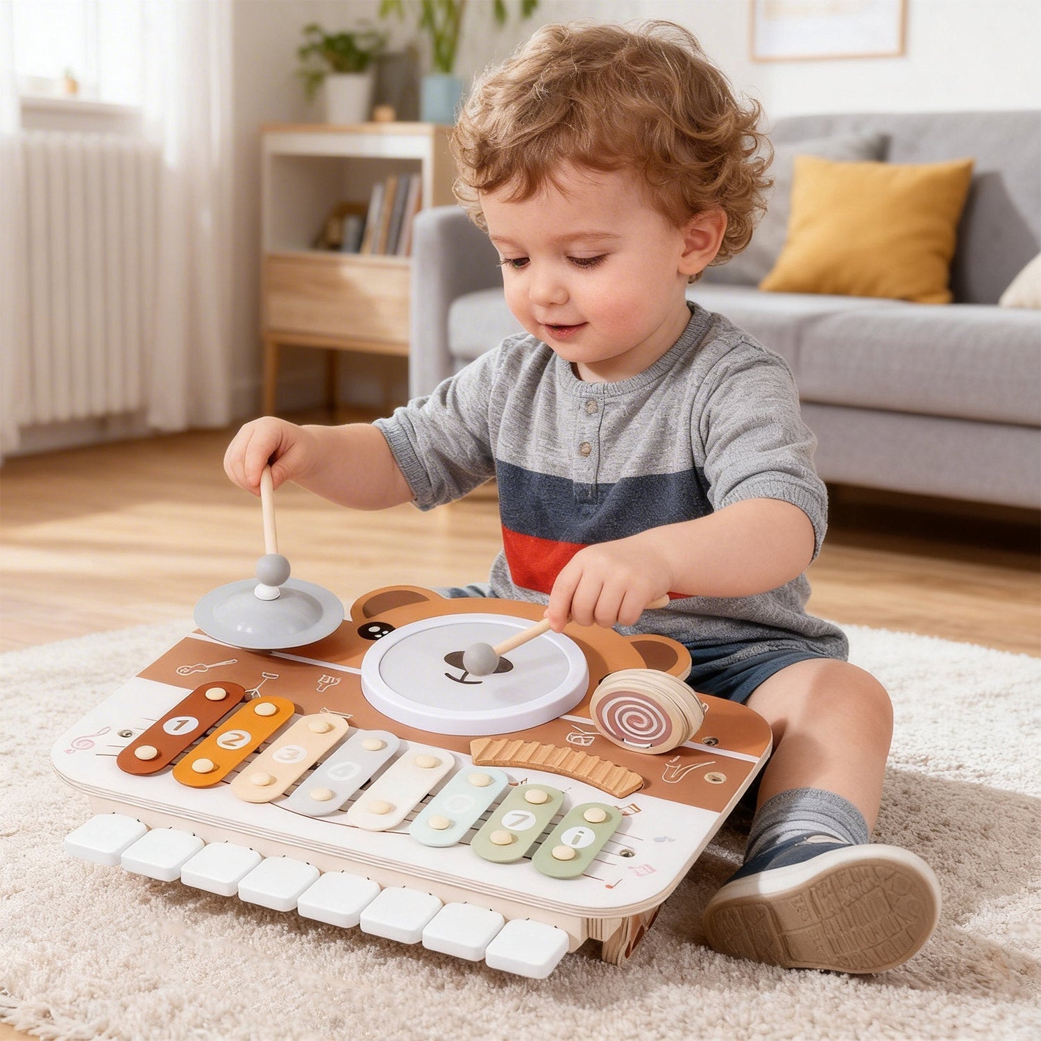 6-in-1 Wood Xylophone