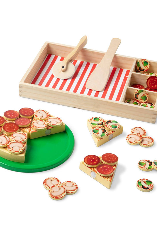 Wood Pizza Play Set