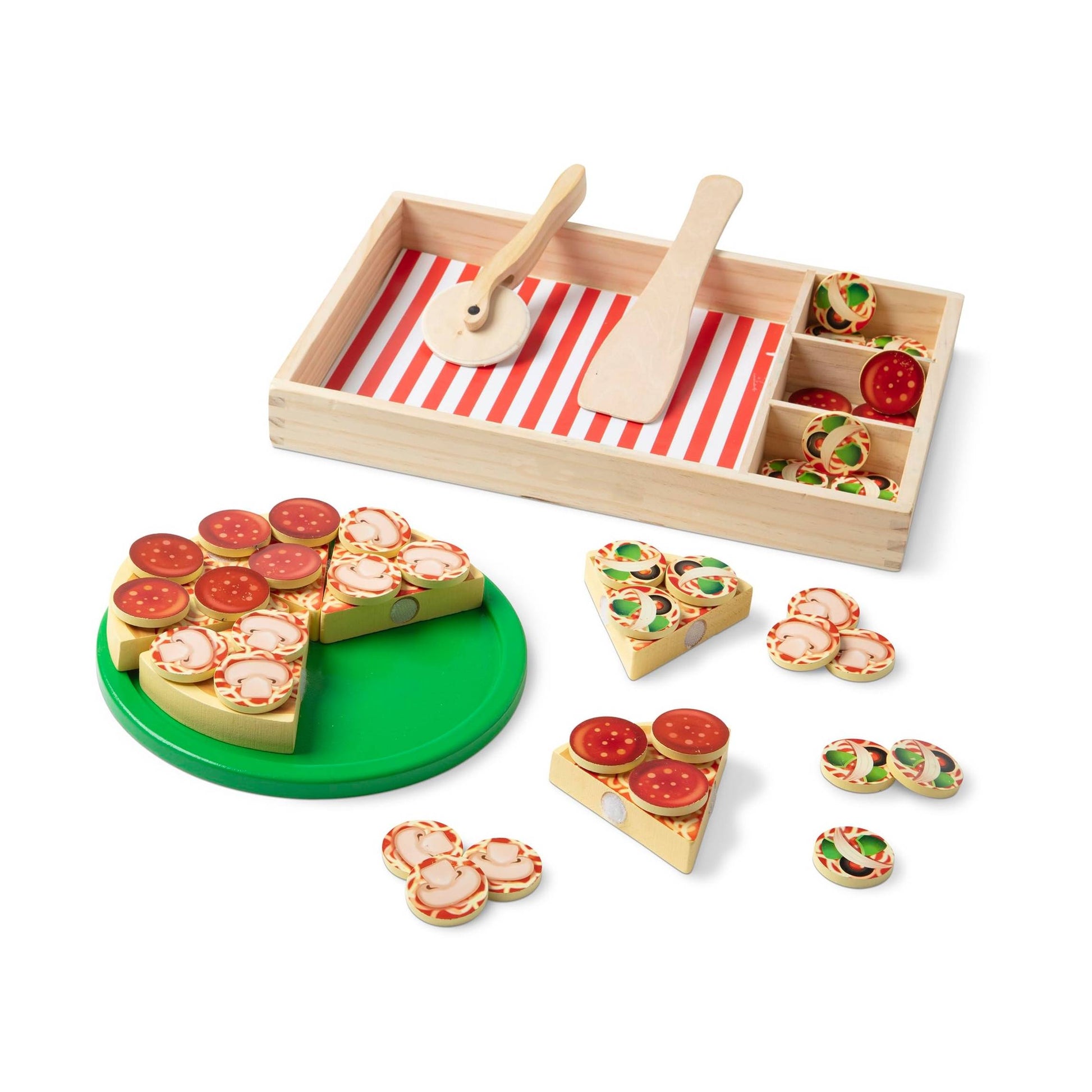 Wood Pizza Play Set