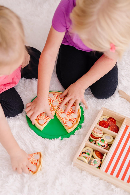 Wood Pizza Play Set