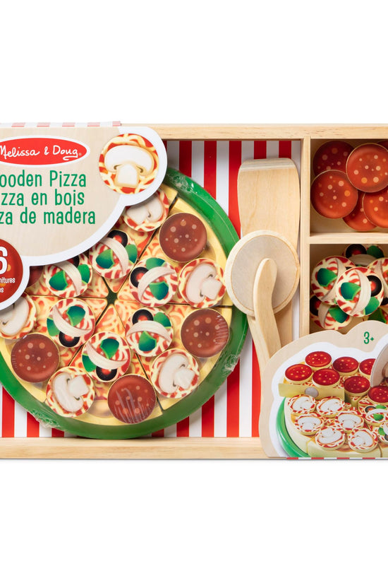Wood Pizza Play Set