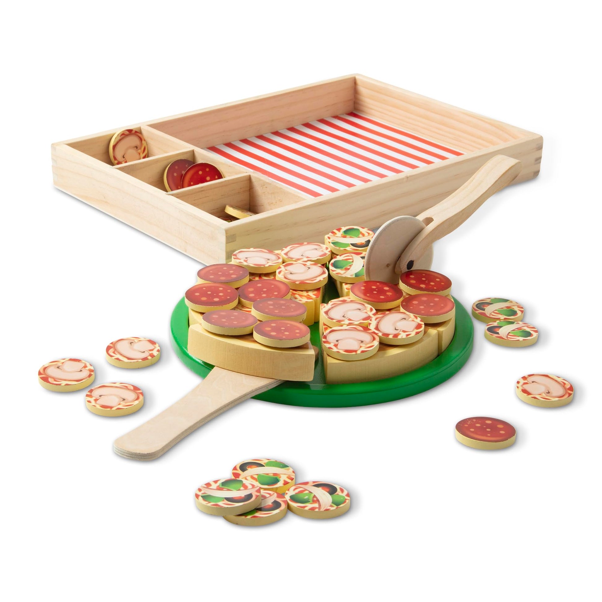 Wood Pizza Play Set