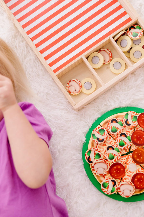Wood Pizza Play Set