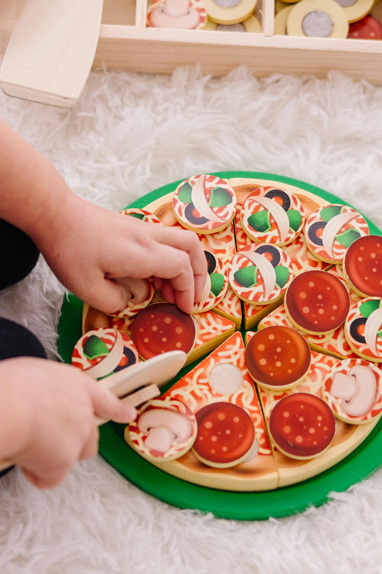Wood Pizza Play Set