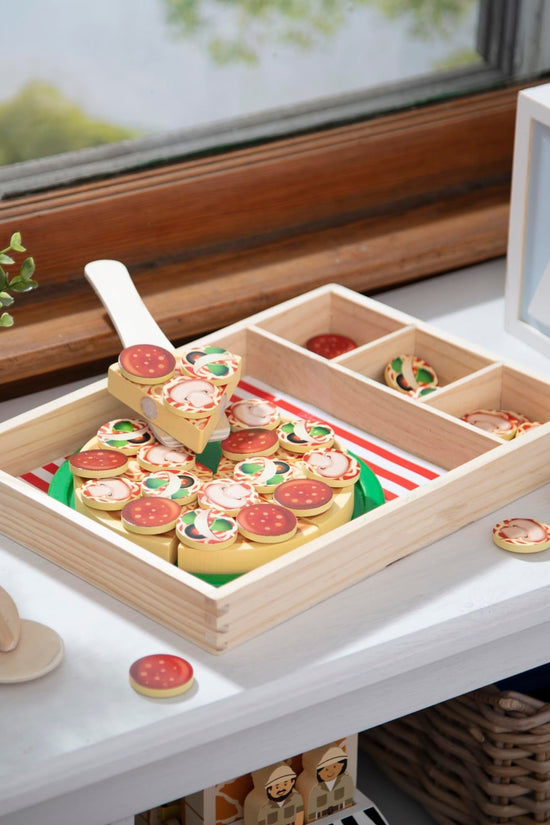 Wood Pizza Play Set