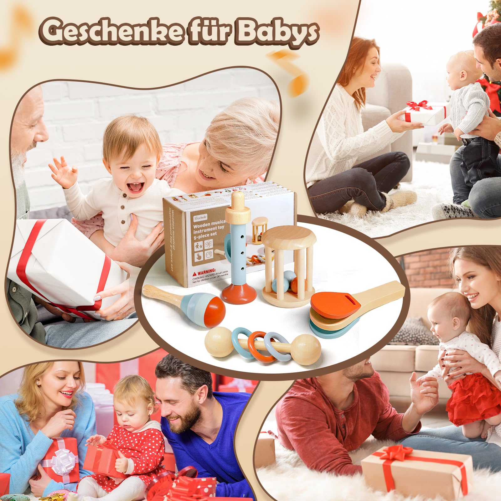 Wood Instrument Set 5pcs