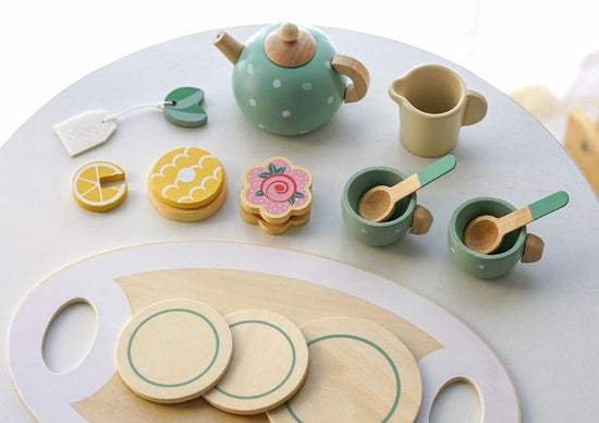 Wood Tea Set