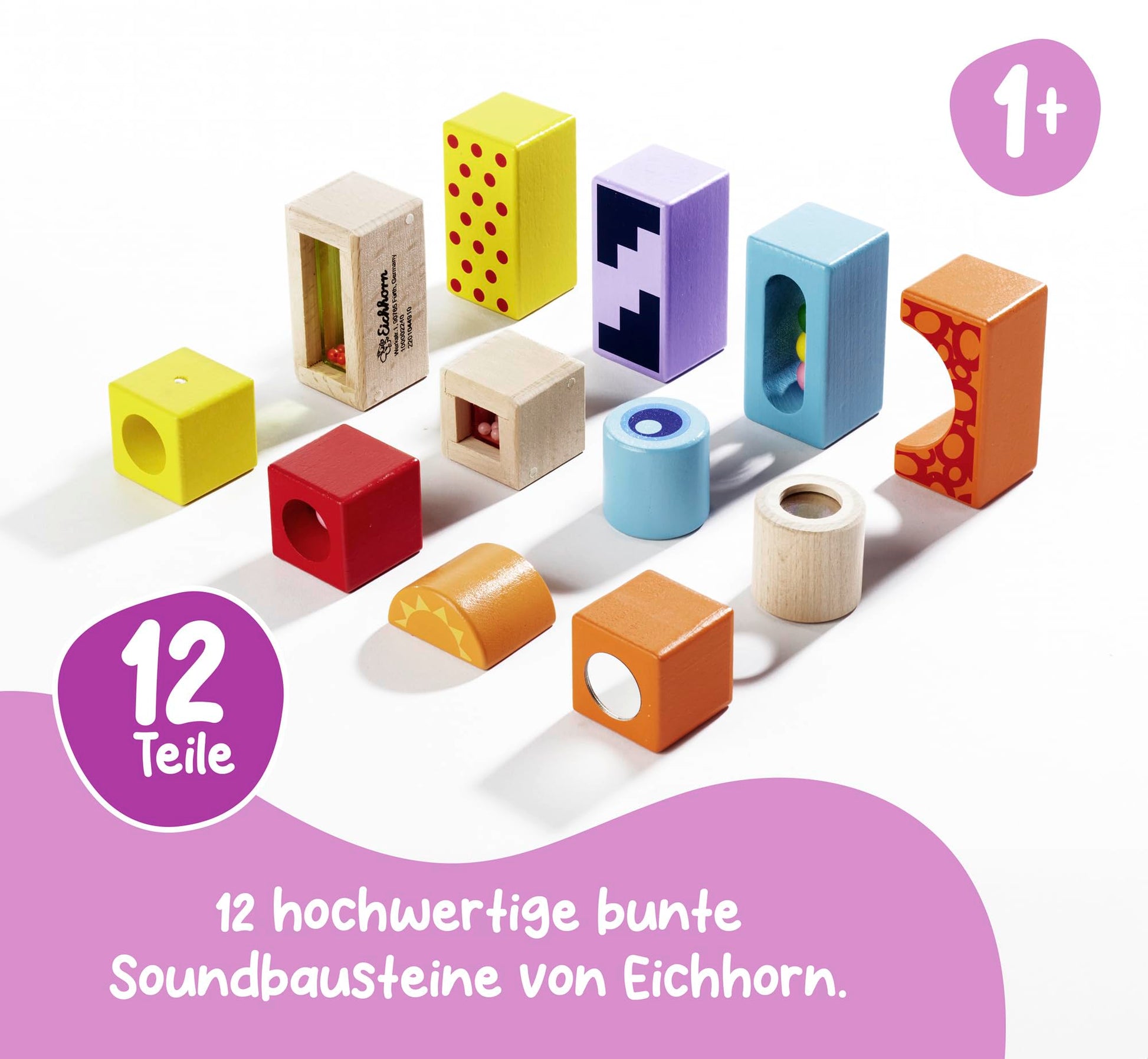Wood Sound Blocks 12pcs