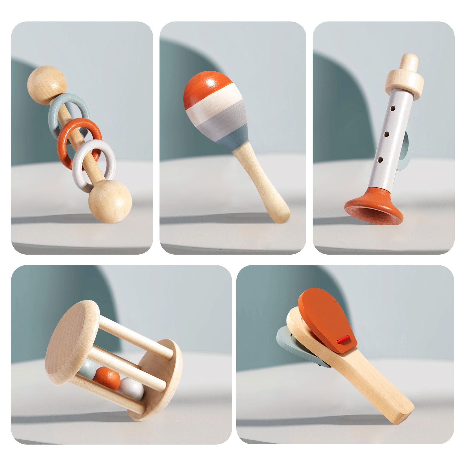 Wood Instrument Set 5pcs