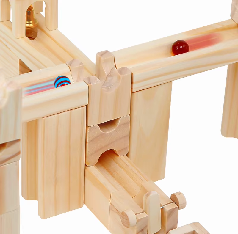 Natural Wood Marble Run