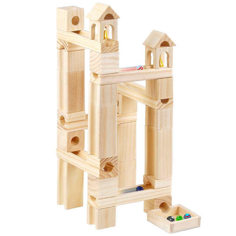 Natural Wood Marble Run