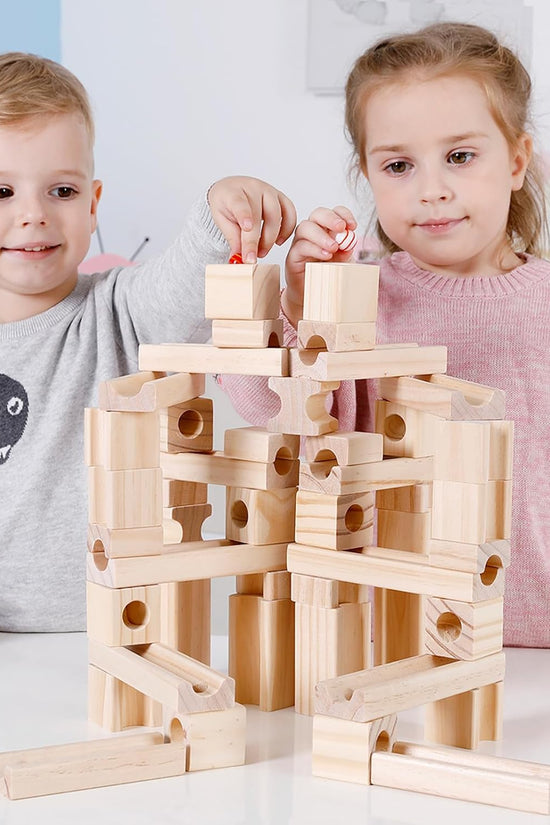 Natural Wood Marble Run
