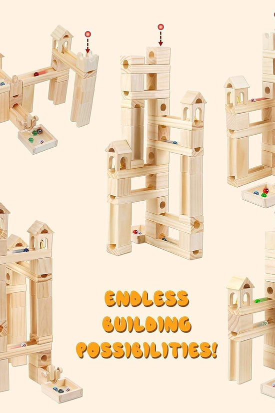 Natural Wood Marble Run