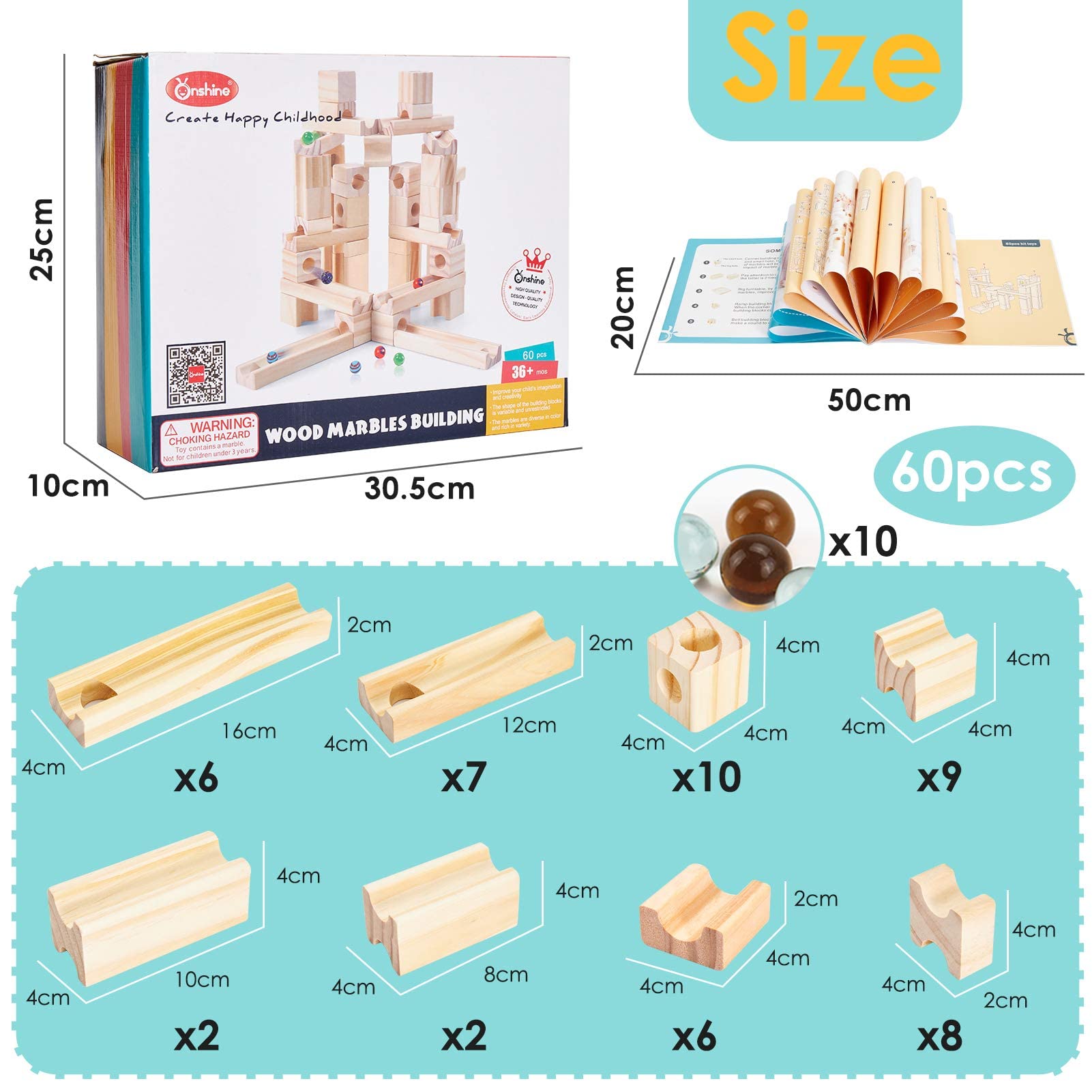 Natural Wood Marble Run