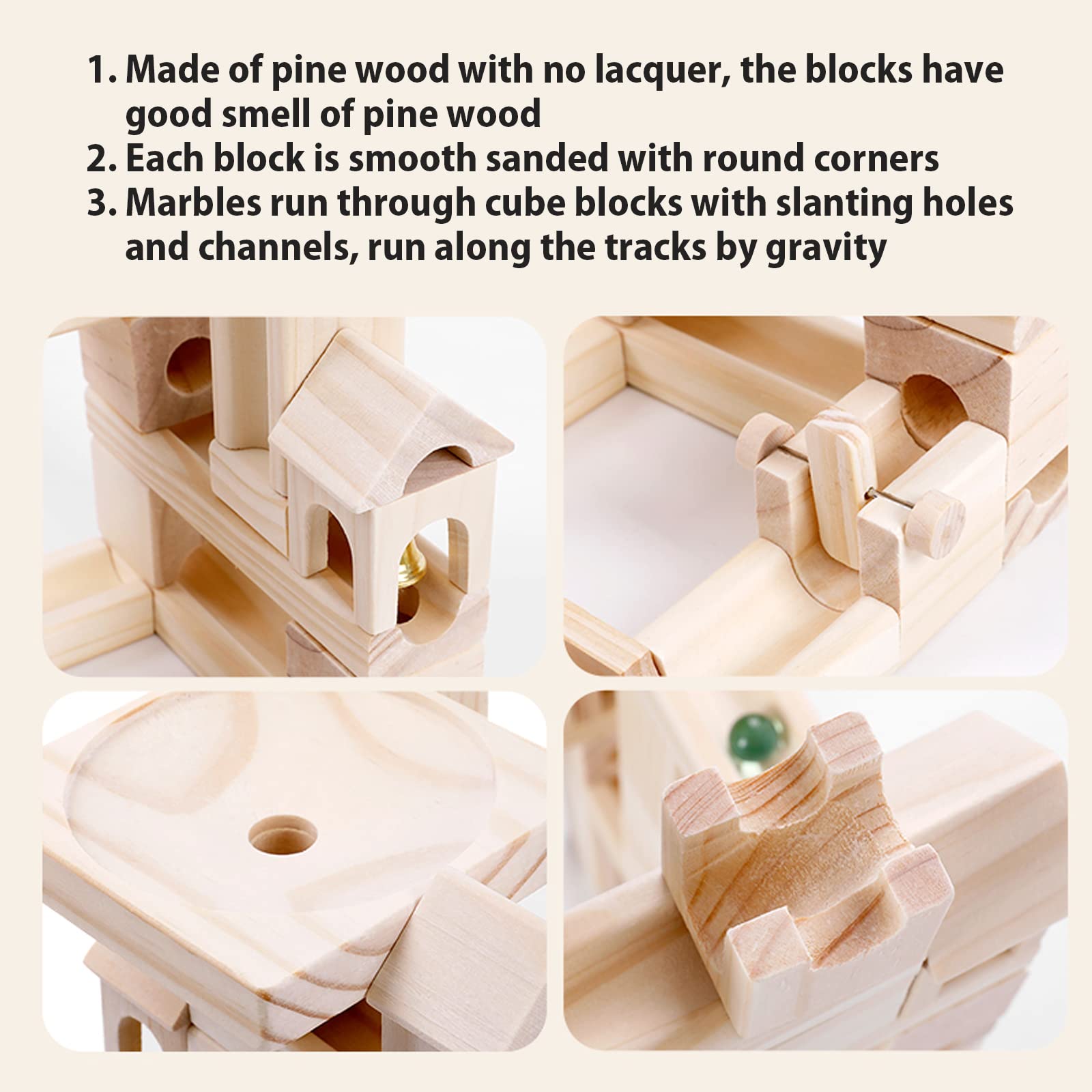 Natural Wood Marble Run