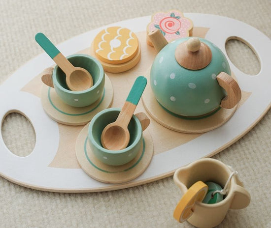 Wood Tea Set