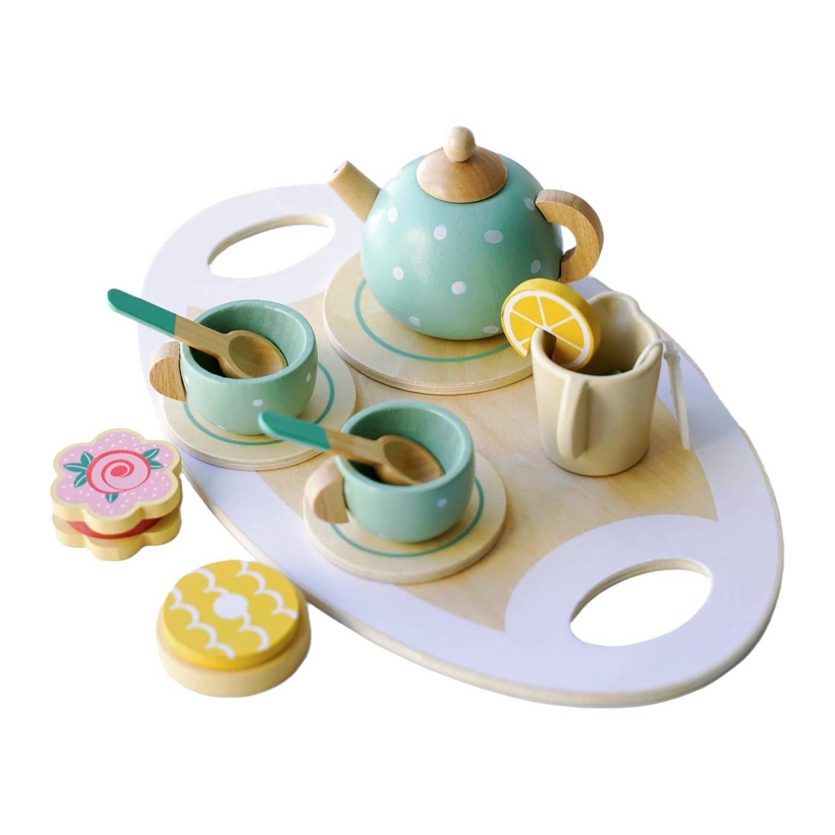 Wood Tea Set