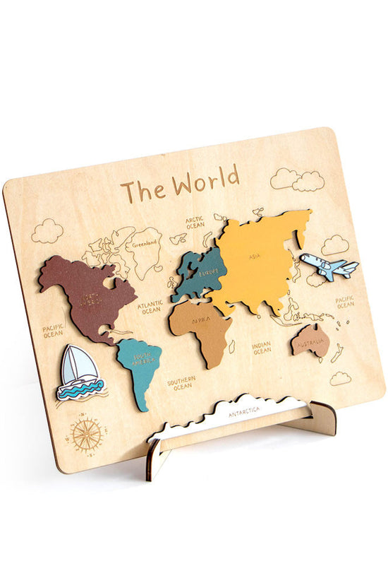 World Map Wood Puzzle