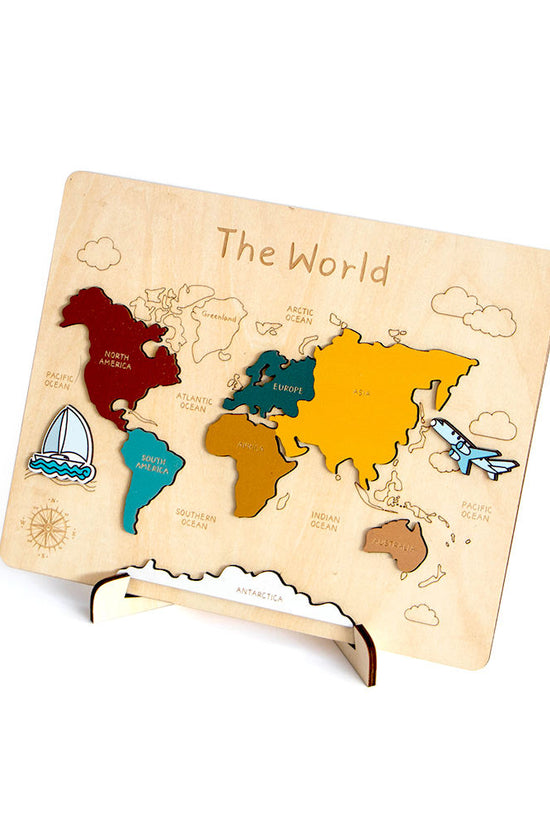 World Map Wood Puzzle