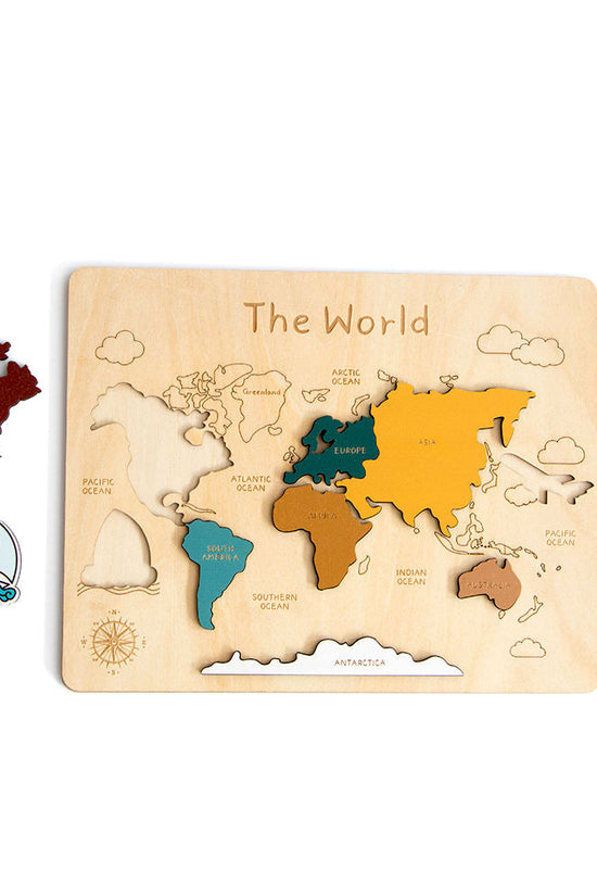 World Map Wood Puzzle