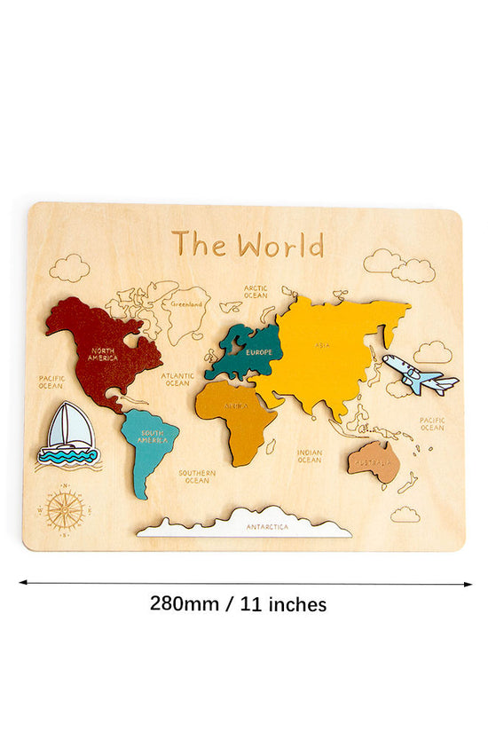 World Map Wood Puzzle