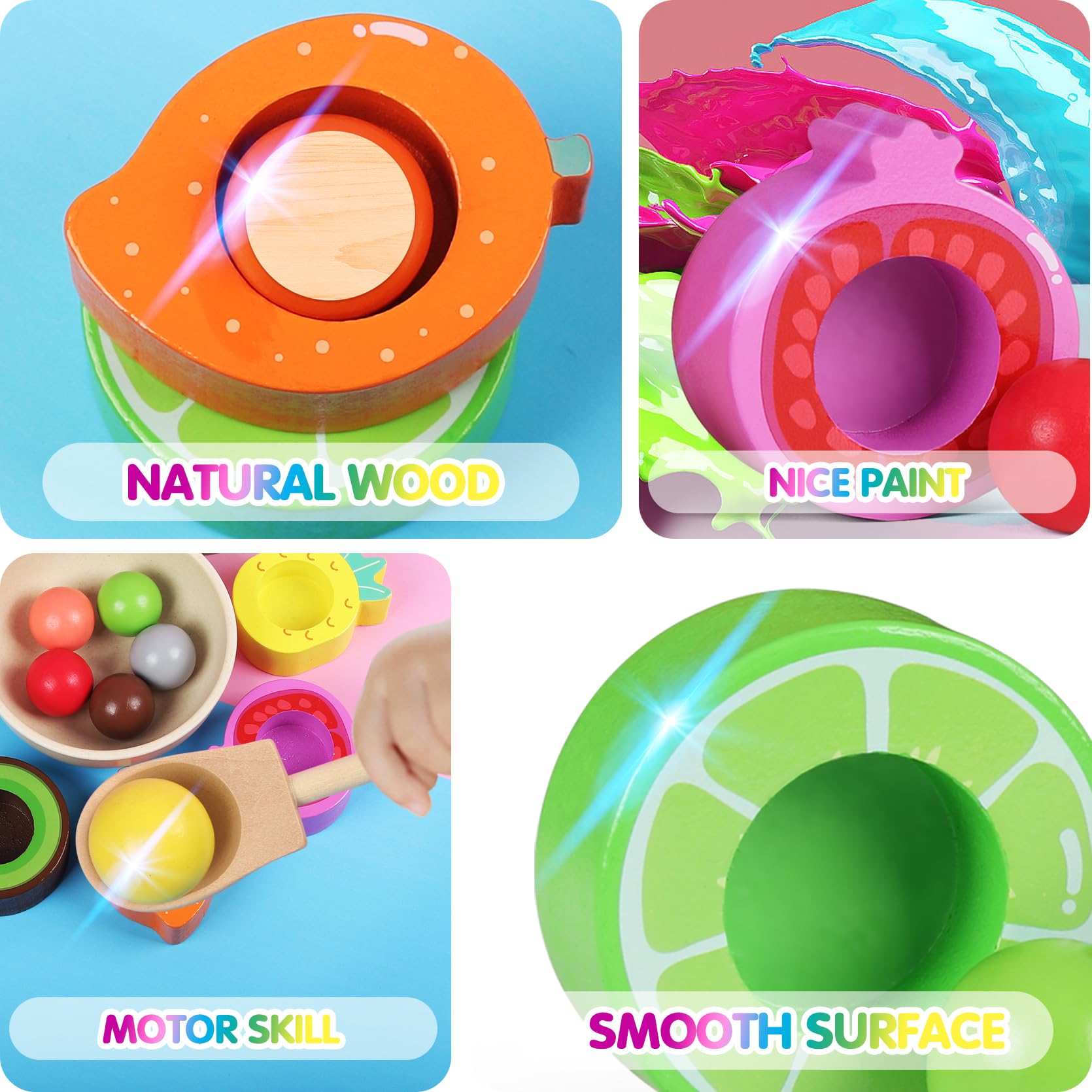 Fruit Sorting Wood Game