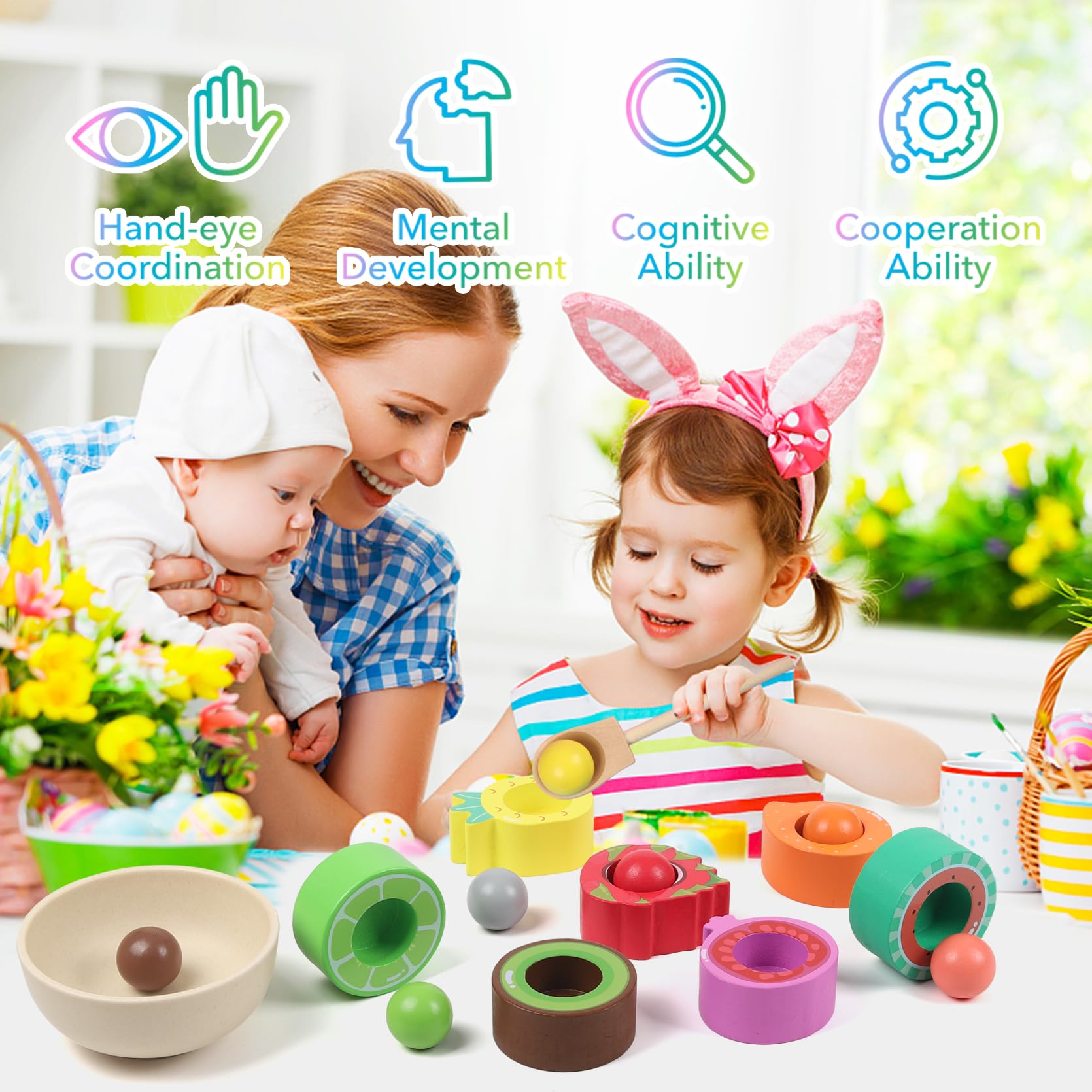 Fruit Sorting Wood Game