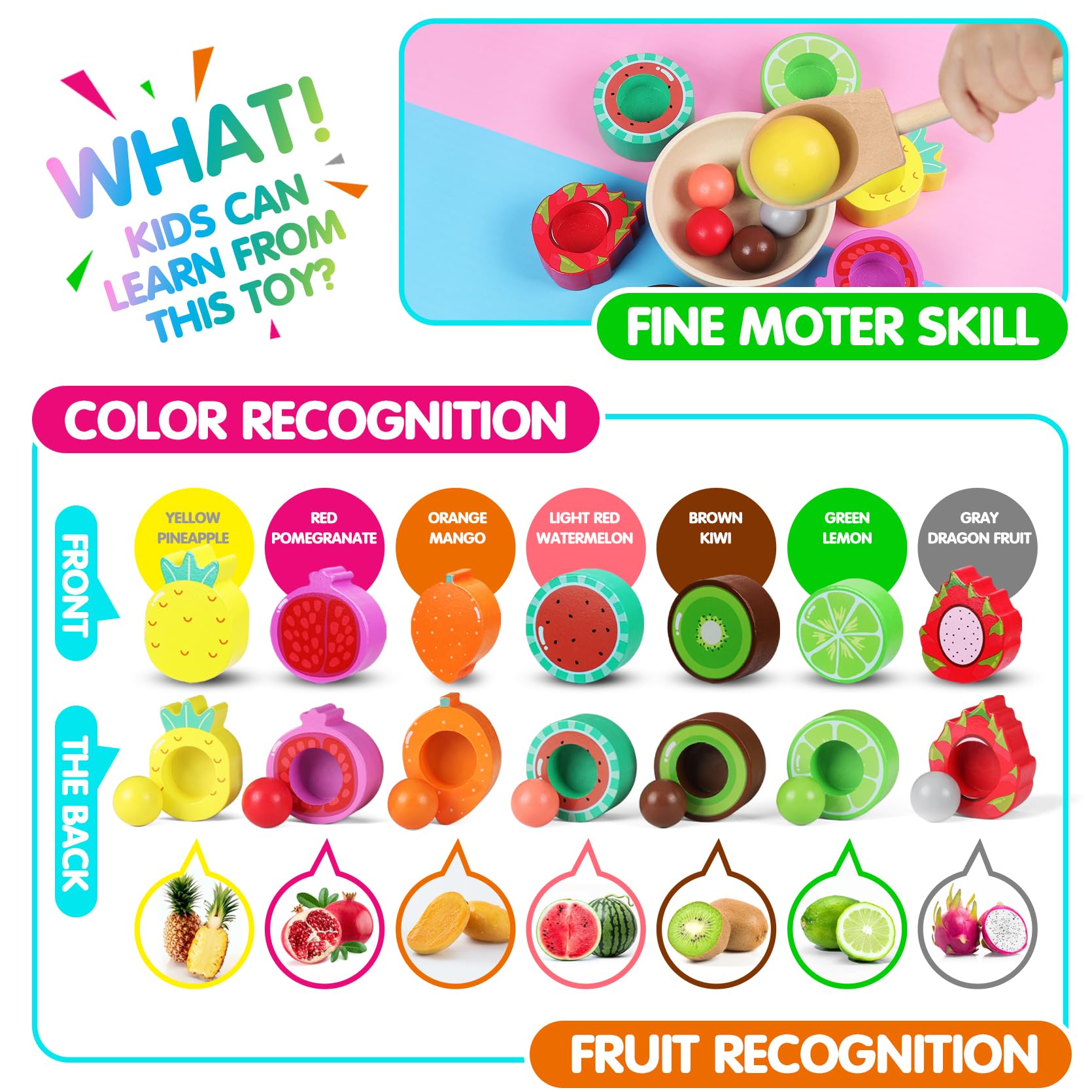 Fruit Sorting Wood Game