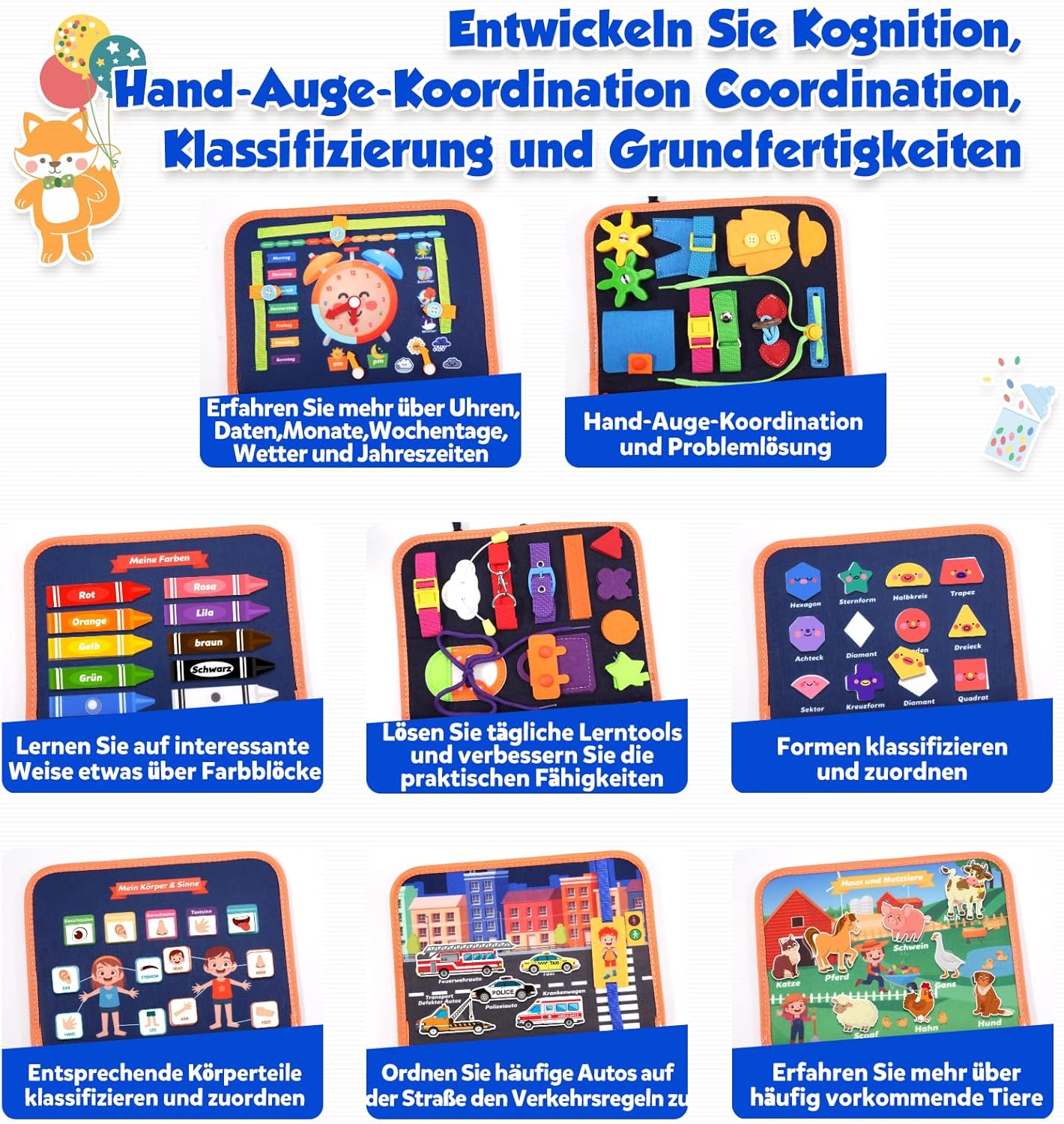 Animal Party Busy Book