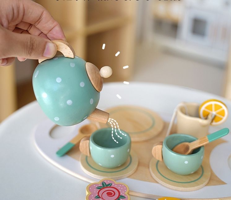 Wood Tea Set
