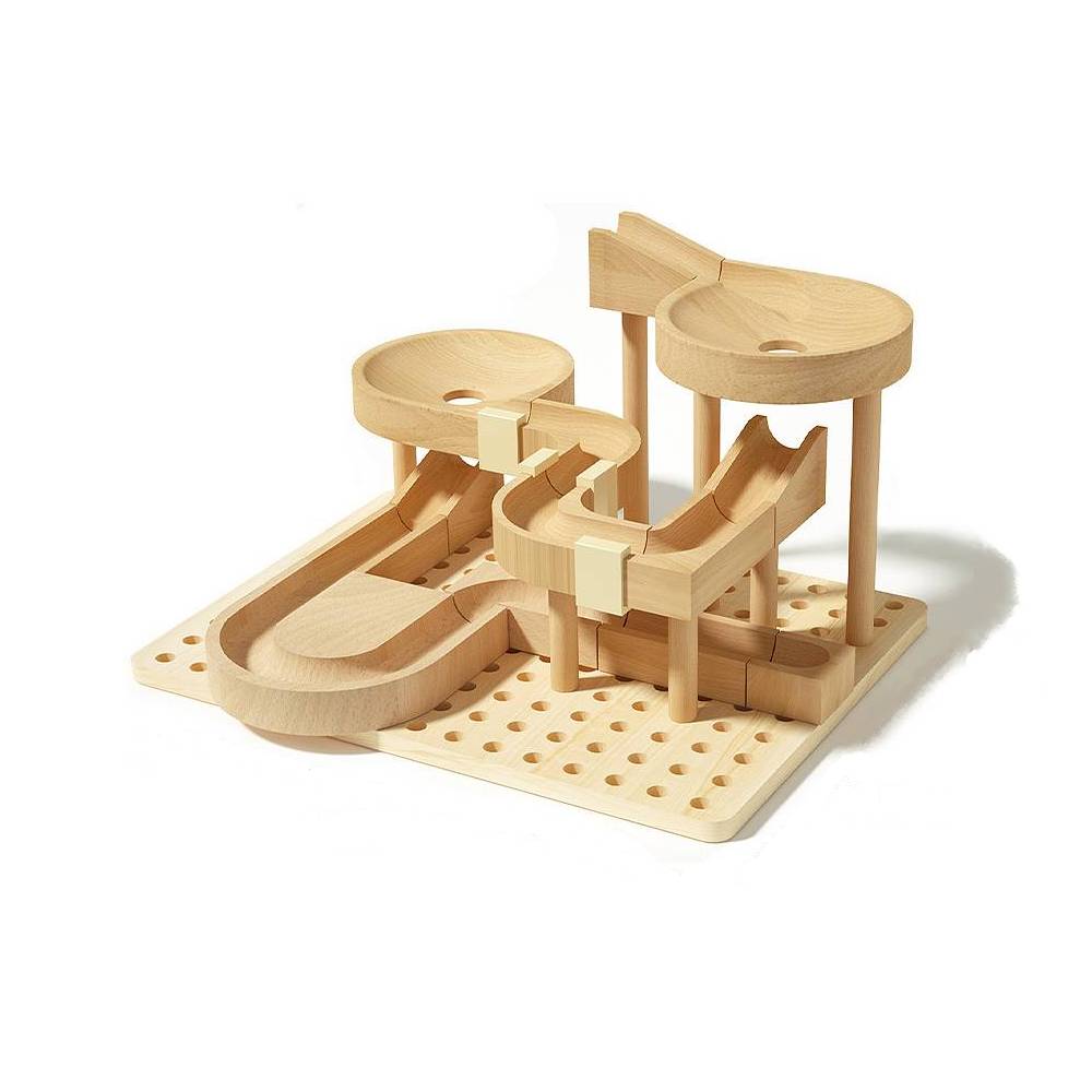 Wood Marble Run Deluxe