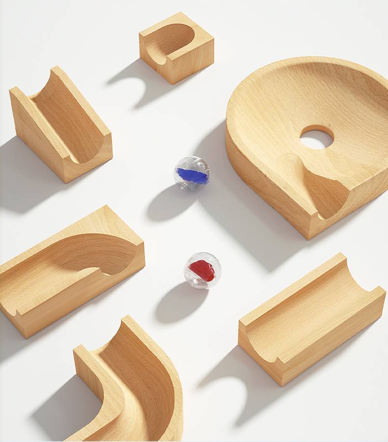 Wood Marble Run Deluxe