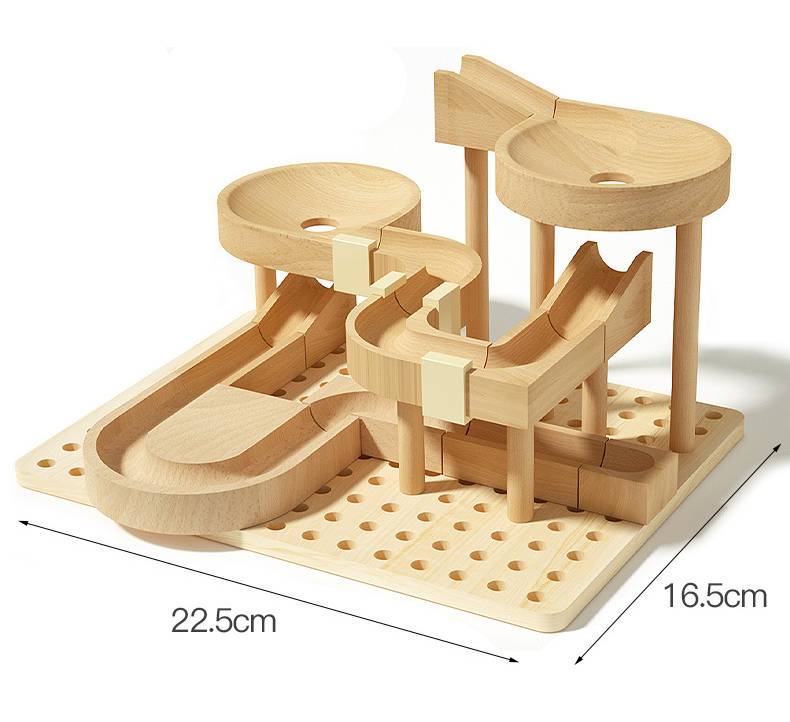 Wood Marble Run Deluxe
