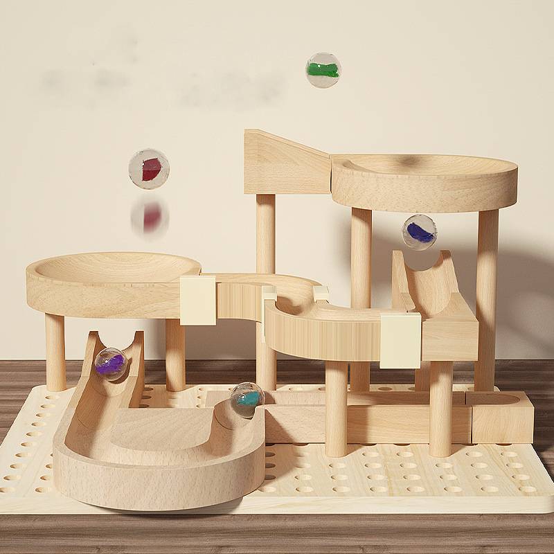 Wood Marble Run Deluxe