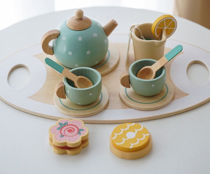 Wood Tea Set